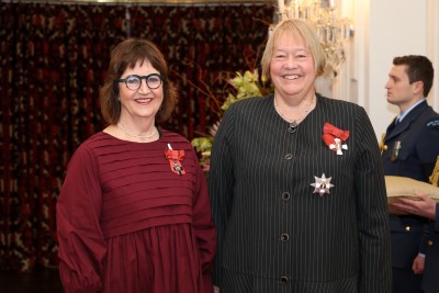 Dame Susan Glazebrook and Mrs Marianne Hargreaves, of Christchurch, MNZM for services to the arts