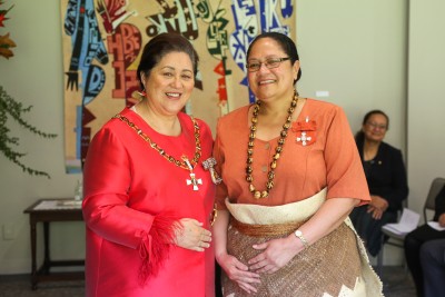 Dame Cindy and Dr Linita Manu’atu, of Auckland, MNZM for services to Pacific education and the Tongan community