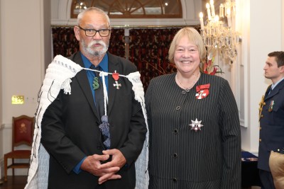 Dame Susan Glazebrook and Mr Ngakoma Ngamane, of Thames, MNZM for services to Māori and tourism