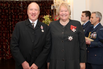 Dame Susan Glazebrook and Mr David Clarke, of Arrowtown, QSM for services to heritage preservation