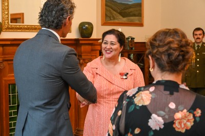 Dame Cindy meeting Raymond Key, Board Chair of Community Foundations of NZ