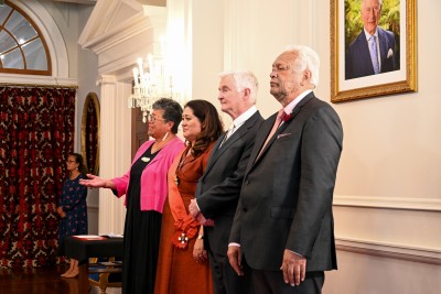 The karanga as the Speaker-elect is welcomed into the ballroom