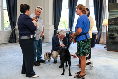 Their Excellencies, Pebbles and Lucy meeting Kiro and the Walkinshaw family