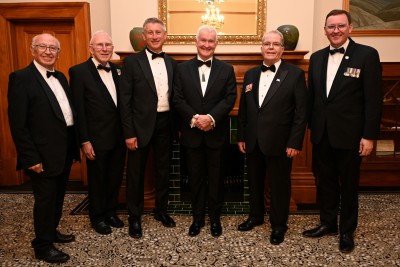 Reverend Lance Lukin, Captain Richard Lough, Dr Peter Rouch, Dr Richard Davies, Clark Houltram, Peter Snow