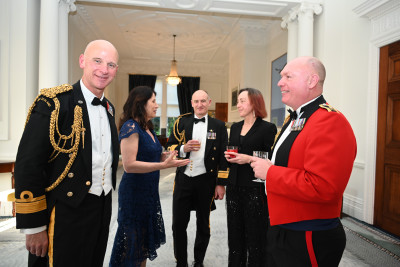 Rear Admiral Mathew Williams, Mrs Clair Williams, Rear Admiral Garin Golding, Mrs Bronwyn Golding and General Rob Krushka