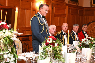 Air Marshall Tony Davies speaking at the Defence Chiefs Dinner