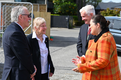 Dame Cindy and Dr Davies meeting Dame Sue and Dr Phil Bagshaw