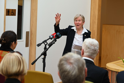 Dame Sue Bagshaw addressing the guests