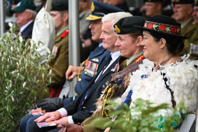 Dame Cindy; Major General Rose King, Chief Of Army; Dr Davies; and Air Marshal Tony Davies, Chief of Defence Force