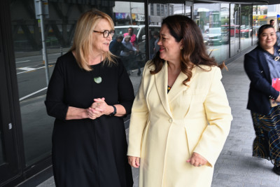 Dame Cindy with Joan Cowan, Chief Operating Officer at IHC