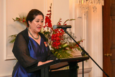 Dame Cindy addresses the gathering