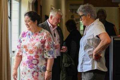 Dame Cindy and Dr Davies with Principal Nurse Sally Lanauze at the Chatham Islands Health Centre