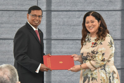 HE Mr Walpita Gamage Sampath Prasanna and Dame Cindy Kiro