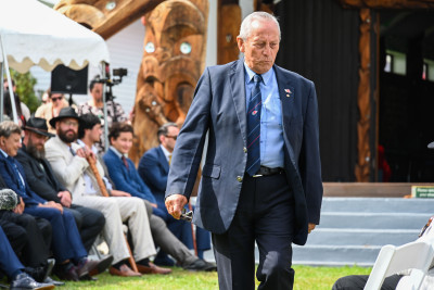 Kaumātua Bobby Newson following his whaikōrero