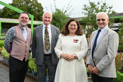Dame Cindy and Dr Davies with Vince Cocorullo and Phil Halse 