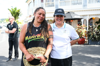 Dame Cindy and Jolene Busby
