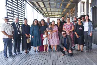Their Excellencies and their party at Hihiaua Centre