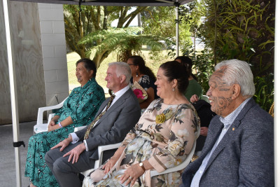 Pauline Hopa, Dr Davies, Dame Cindy and Joe Harawira at the Far North Community Food Bank