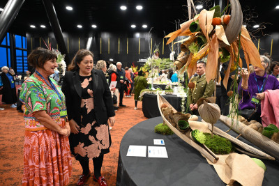 Dame Cindy with Kerry Gelmi and her entry into the national awards