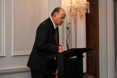 Rev Dr Hone Te Rire delivers the Gunners Grace