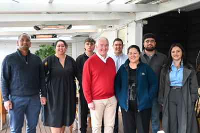 Dame Cindy and Dr Davies with Ngāti Awa Youth Leaders