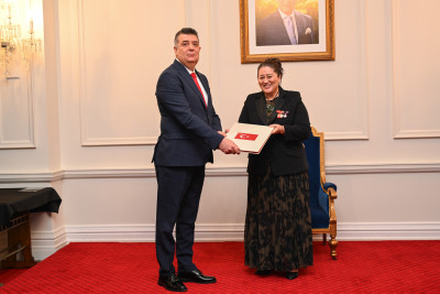 HE Mr Melih Karalar, Ambassador of Turkiye presenting his credentials to Dame Cindy