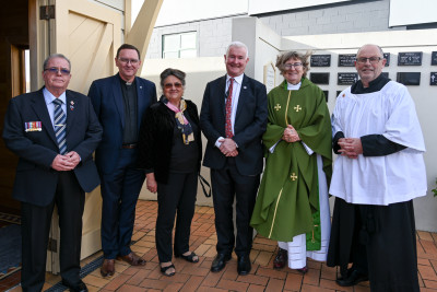 Dr Davies arrives at St Barnabas Church