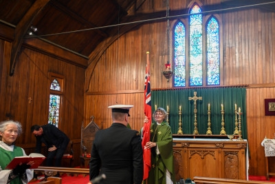 The procession of flags