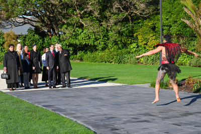 HE Mr Patryk Blaszczak, Ambassador of Poland is challenged by a member of the cultural party