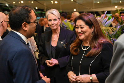 Dame Cindy with Reshaad Durgahee, British Consul-General to New Zealand