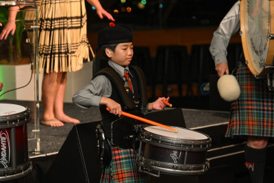 A drummer from the City of Sails Pipe Band