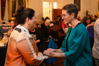 Dame Cindy with Vic Crockford, Chair of Arts Access Aotearoa