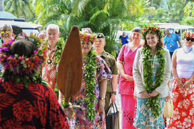Dame Cindy and Her Excellency Catherine Graham, New Zealand High Commissioner to the Cook Islands, welcomed