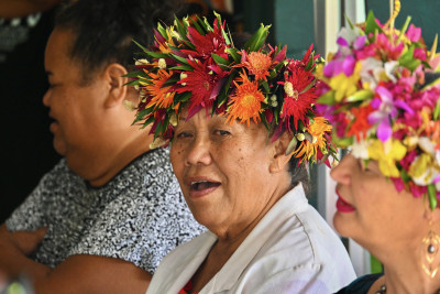 Members of the council singing