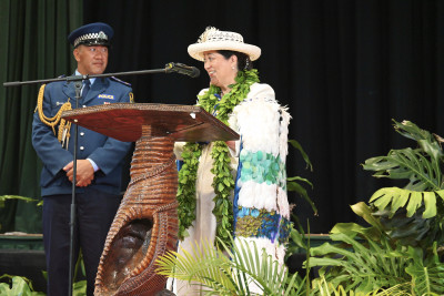 Dame Cindy delivering her address
