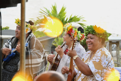 A musical group performs