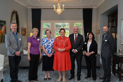Dame Cindy and the Official Party at the Neurological Foundation Reception