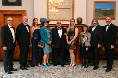 Sir Anand Satyanand and the official party, from Rotary and ShelterBox Aotearoa New Zealand