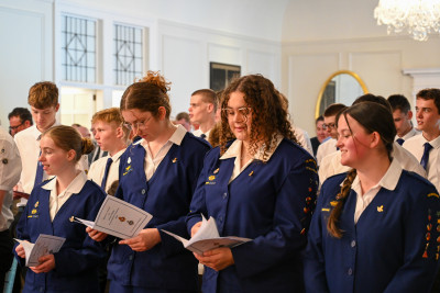Members of the Girls' Brigade at Government House
