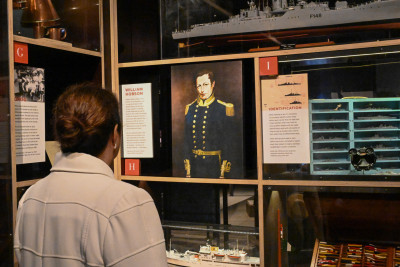 Dame Cindy tours the Torpedo Bay Navy Museum
