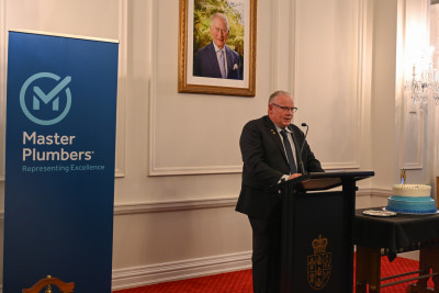 Ray Galt, Life Member, Master Plumbers speaks
