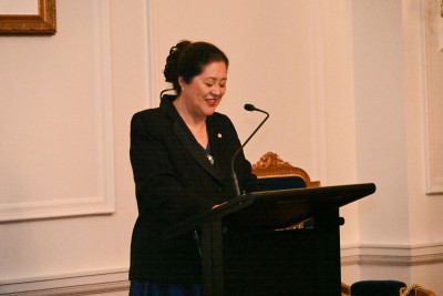 Dame Cindy delivers her speech