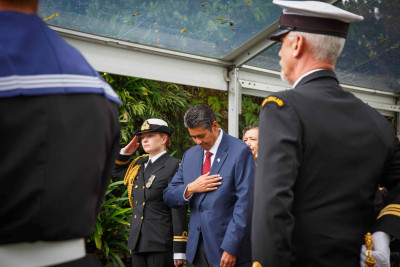President Whipps during the National Anthems