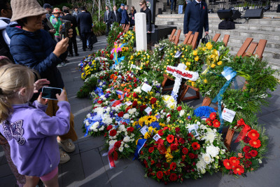 Wreaths placed by the Tomb of the Unknown Warrior
