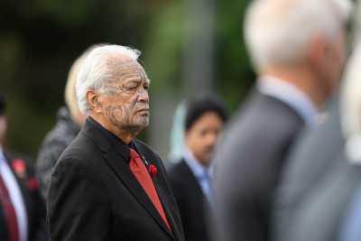 Kaumātua Joe Harawira KSO at the National Commemoration