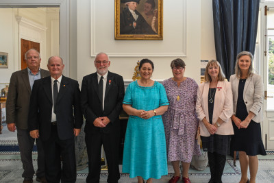 Dame Cindy with royal honours recipients