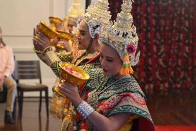 Dancers perform a blessing dance