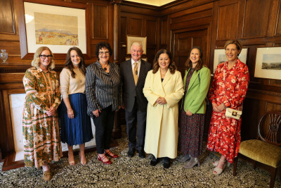 Dame Cindy with the official party