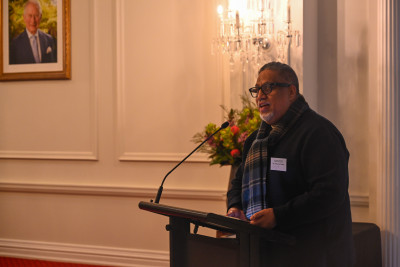 MC Atawhai Tibble delivers the award recipient citations