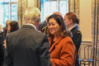 Dame Cindy speaks with members of the Christchurch Club